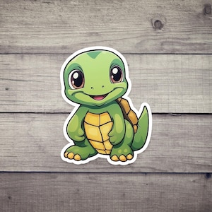 Adorable Turtle Vinyl Decal: Cute Laptop Sticker