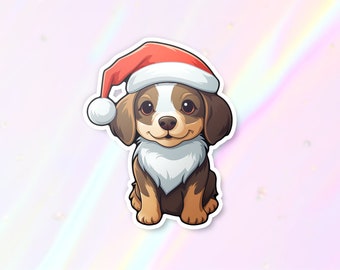 Cute Christmas Dog Sticker