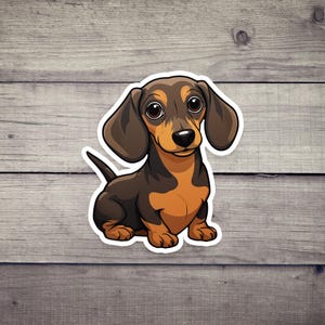 Cute Dachshund Sticker, Cute Sticker, Cute Decal For Water Bottles, Cars, Laptops, Tumblers, Hydroflask, Silly Stickers