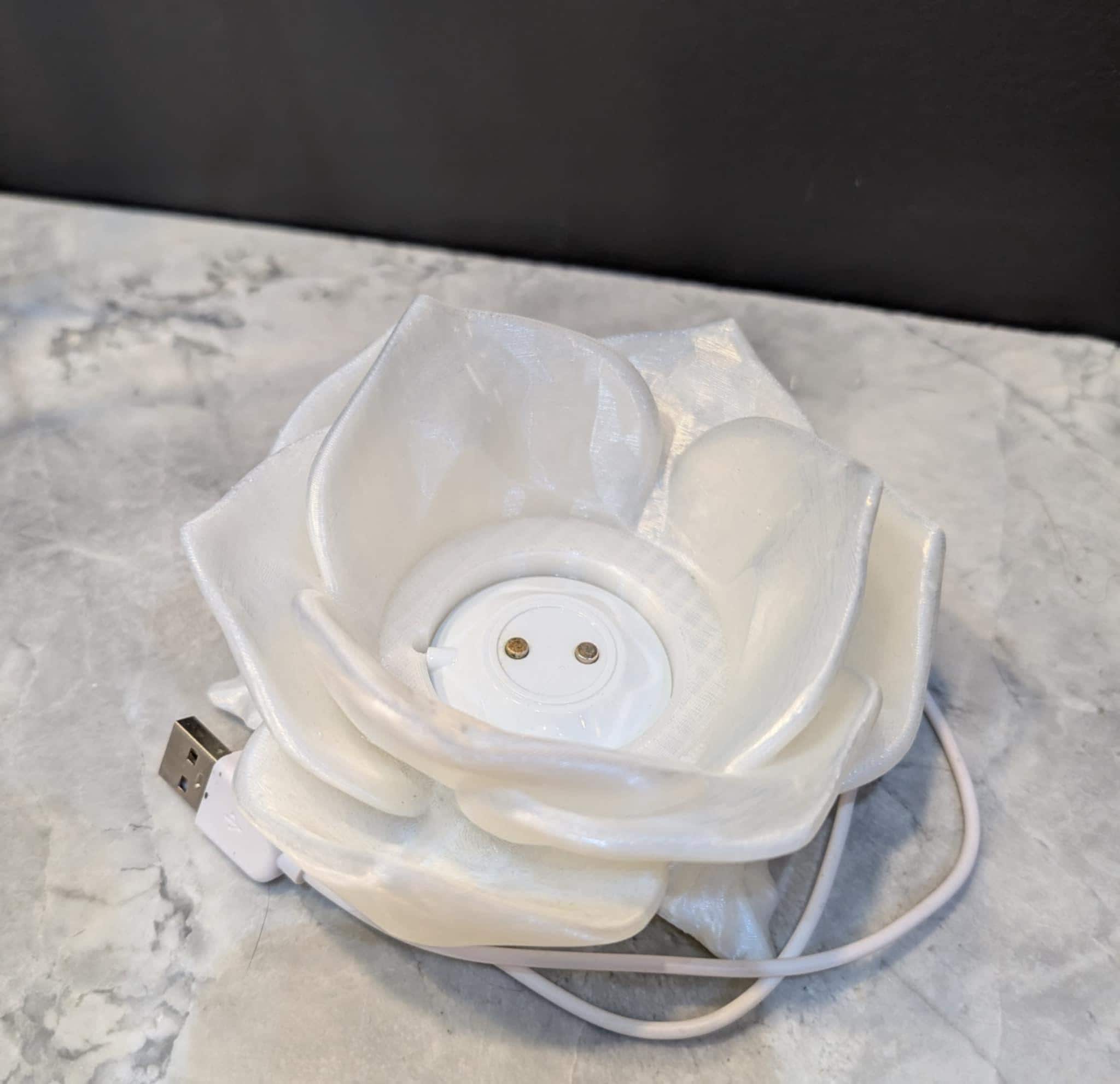 Adult Rose Toy Holder 3D Printed | Rose Holder With Placement for Charger &  Wire