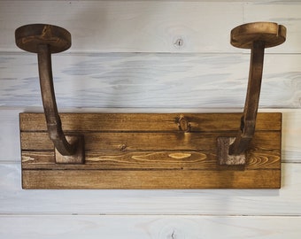 Hat Holder for Wall - Handmade Cowboy Hat Hanger, Rustic Home Decor, Gift for Dad & Valentine Gift for Her, Hat Stand