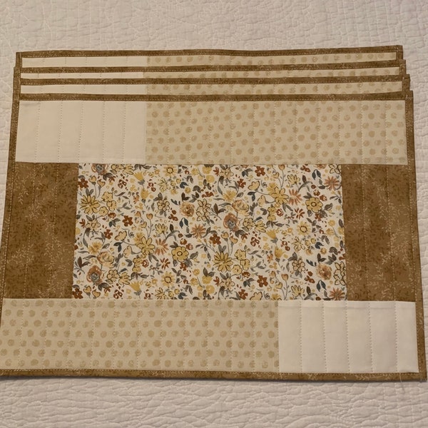 Set of 4 Handmade Quilted Placemats