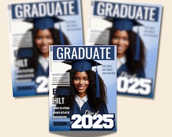 DIY Graduation Magazine Cover Personalized Senior Graduation Keepsake  Class of 2025 Celebrate Your Graduate in Style