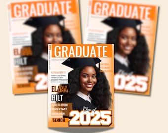 DIY Graduation Magazine Cover Personalized Senior Graduation Keepsake  Class of 2025 Celebrate Your Graduate in Style