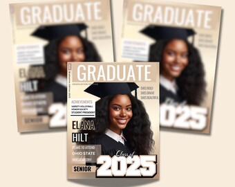 DIY Graduation Magazine Cover Personalized Senior Graduation Keepsake  Class of 2025 Celebrate Your Graduate in Style