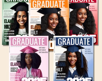 Custom Graduation Magazine Cover Personalized Senior Graduation Keepsake  Class of 2025 Celebrate Your Graduate in Style