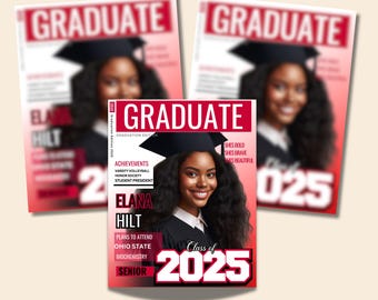 DIY Graduation Magazine Cover Personalized Senior Graduation Keepsake  Class of 2025 Celebrate Your Graduate in Style
