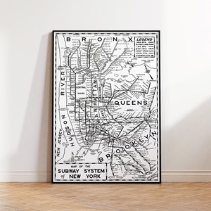 New York kaart, New York print, New York City kaart, Manhattan kaart afdrukken, NYC kaart afdrukken, Manhattan poster, NY kaart, kaart van NYC, Brooklyn kaart