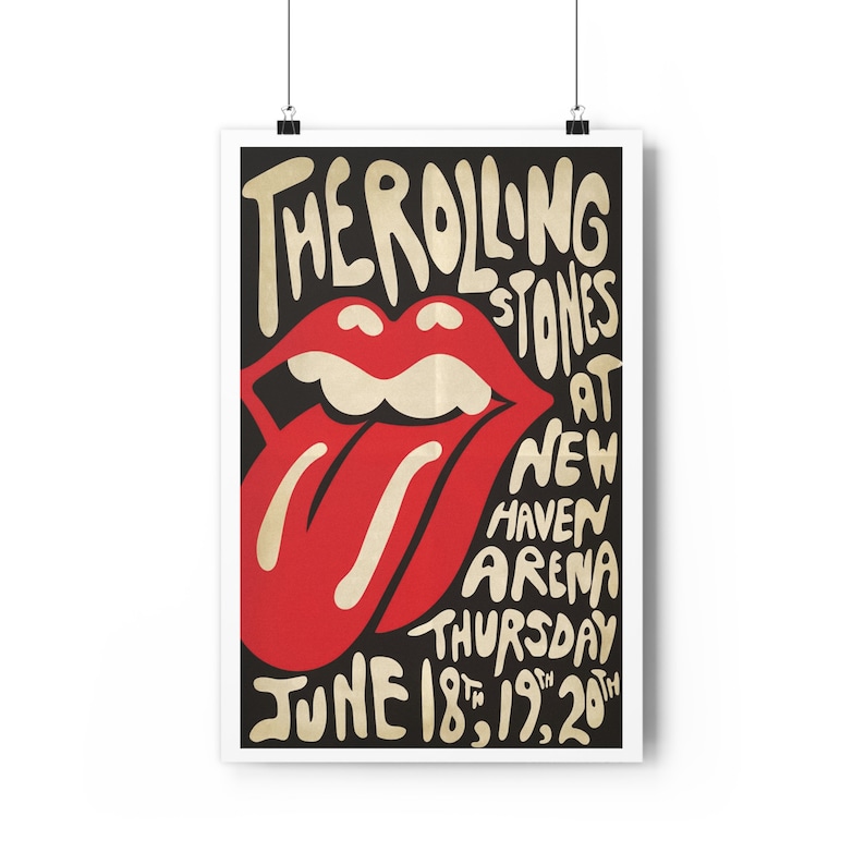 Rolling Stones Poster, Rock'n Roll Poster, Contemporary Wall Art, Music ...