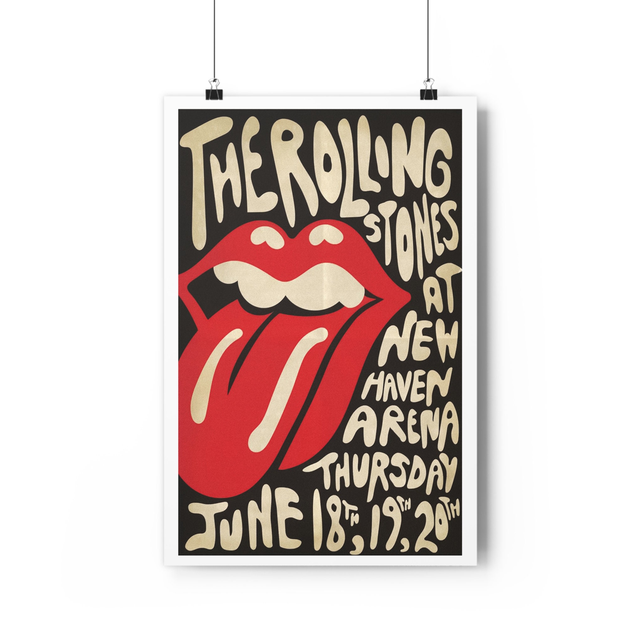 Rolling Stones Poster, Rock'n Roll Poster, Contemporary Wall Art, Music ...