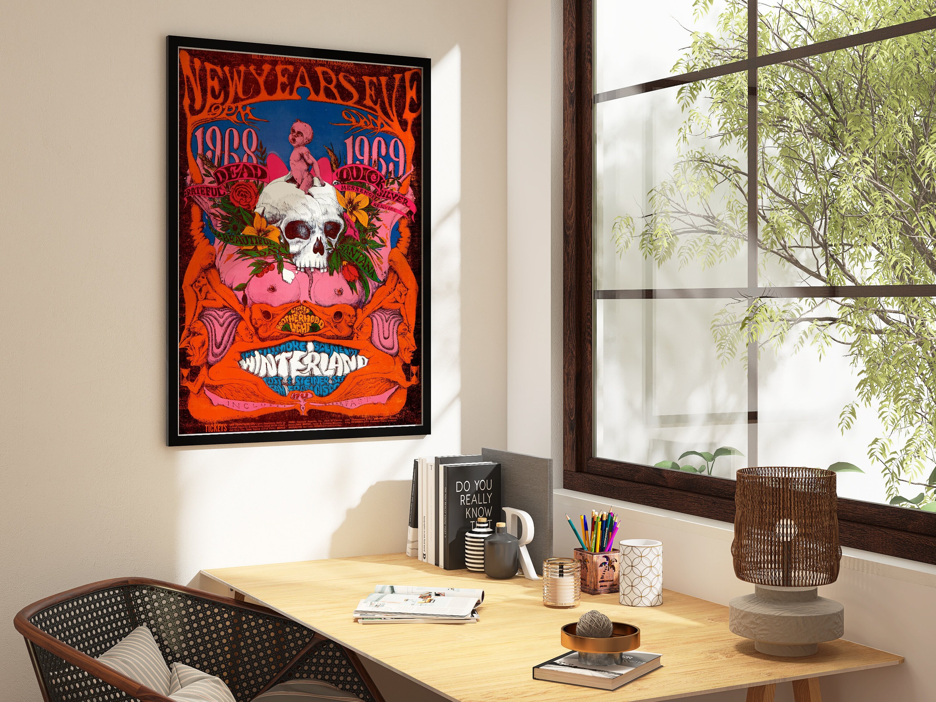 Discover 1968 Grateful Dead Santana Winterland, Greatful Dead New Years Eve Concert Poster