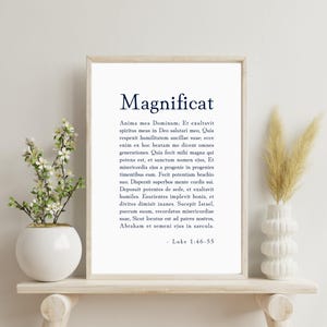 Magnificat Prayer Print | Catholic Wall Art | Digital Download | Marian Prayer | Religious Home Decor | Bible Verse Print | Latin Prayer