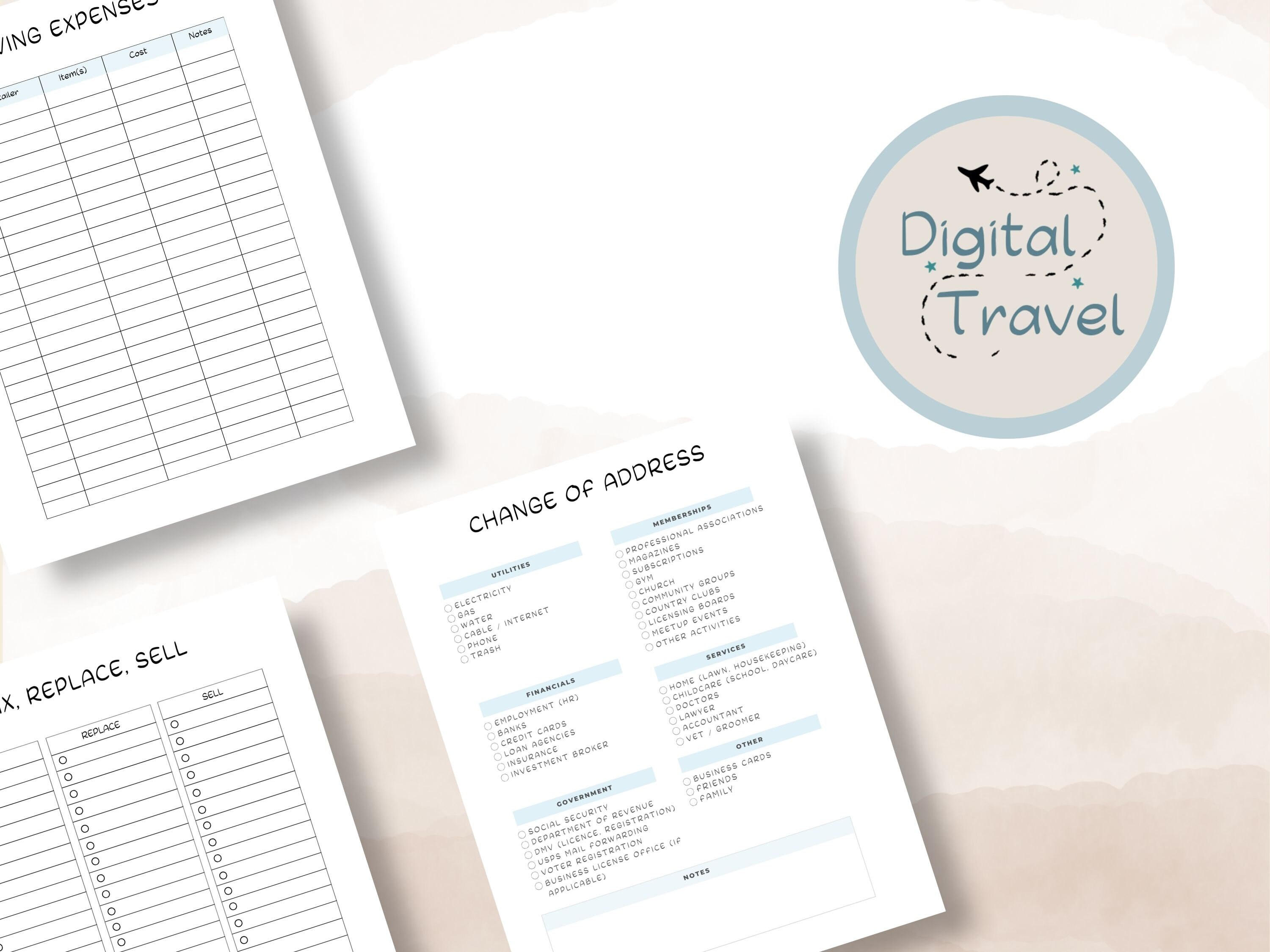 Moving Printable Planner | Moving Checklist | Change of Address ...