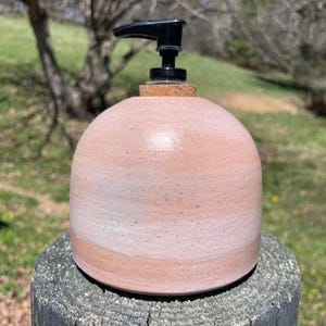 Short Handmade Ceramic Soap Dispenser