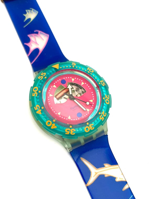1991 Swatch Scuba 200 Happy Fish SDN101 - Etsy