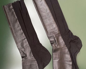 Ann Demeulemeester leather silk socks