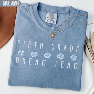 Comfort Colors Fifth Grade Teacher Shirt, Toile de Jouy 5th Grade Tshirt, Fifth Grade Teacher Appreciation Gift, Elementary School T-shirt