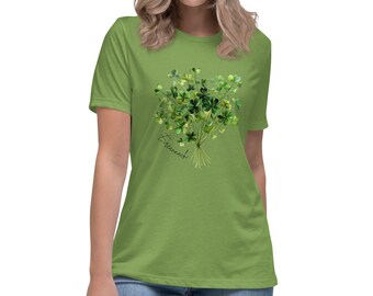 IRISH ÉIREANNACH SHAMROCK / Camiseta relajada para mujer / Irlandés, Irlandés Americano, Shamrock, Día de San Patricio, Día de San Paddys, Día de San Patricio