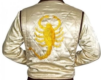 Veste de soirée homme, veste Drive Scorpion faite main, veste Ryan Gosling, blouson aviateur, veste pour fêtes d'Halloween Chirtimas, veste meilleur cadeau