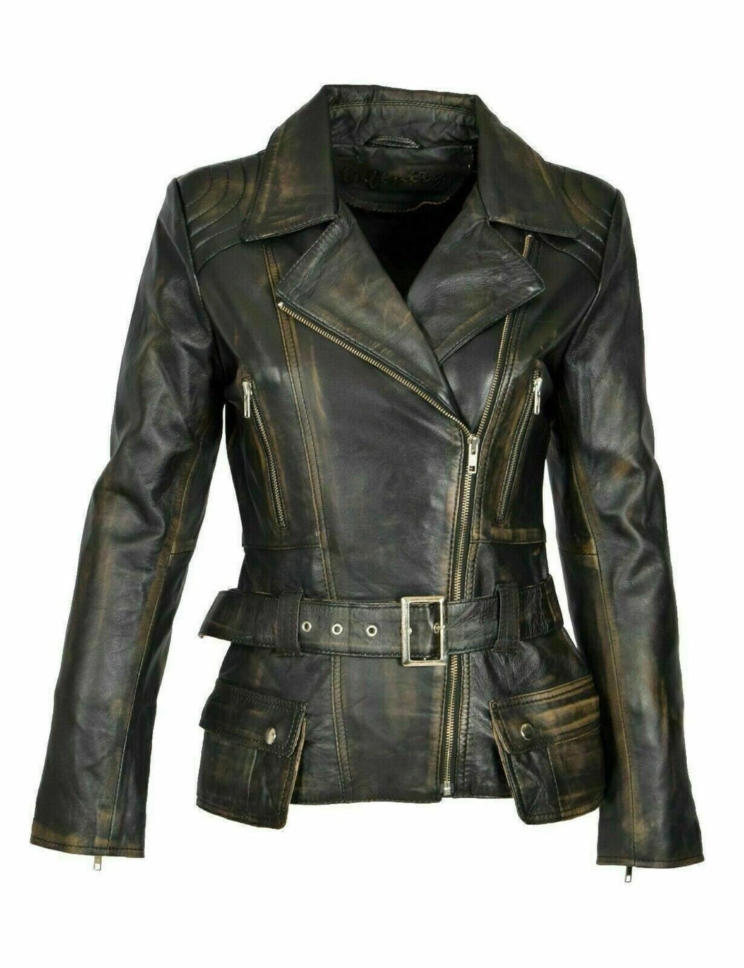 Rachel Leather Biker 33 Antique Brown