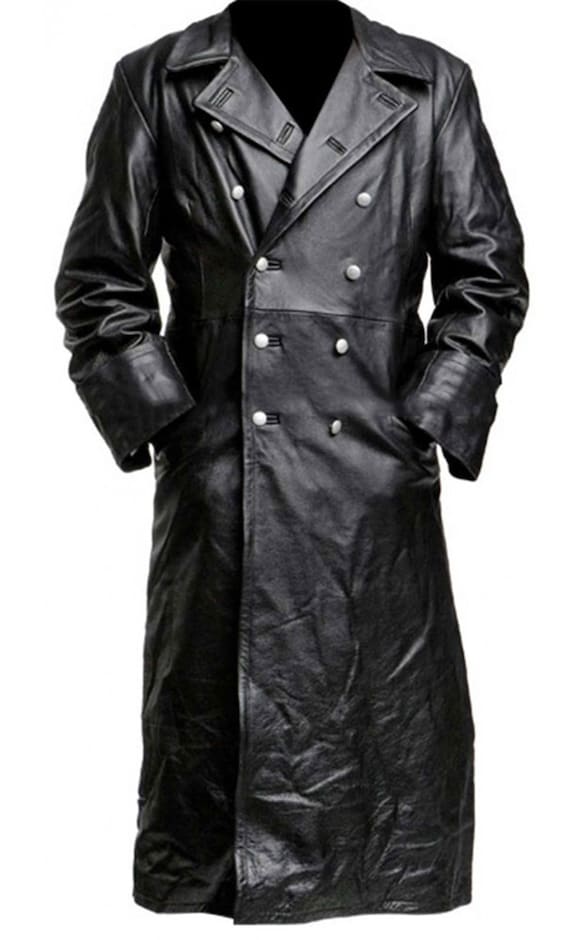 German Trench Coat, Military Style Coat, Vintage Faux
