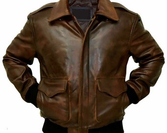 Vtg 50s 60s Excelled Brown Suede Leather Bomber Jacket Coat Esko