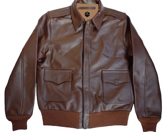 本革 短丈 vintage real leather jacket a2 g1