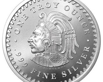 1oz Aztec Calendar Silver Round