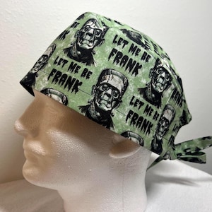 Gorro quirúrgico/Sombrero/Atado a la espalda/Gracioso/Déjame ser Frank/Frankenstein Halloween/Divertidísimo