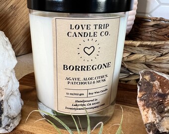 Borregone Soy Candle Aloe, Agave, Sage