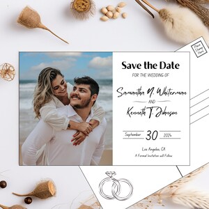 Réservez la date des cartes postales de mariage 4 x 6 pouces