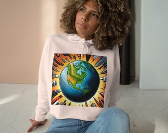 Crop Hoodie earth day, environment April 22, 2024