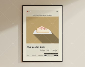 The Golden Girls Poster | Susan Harris | Minimalist Movie Poster | Custom Movie Posters | Wall Art Print | Home Decor | Custom Poster |