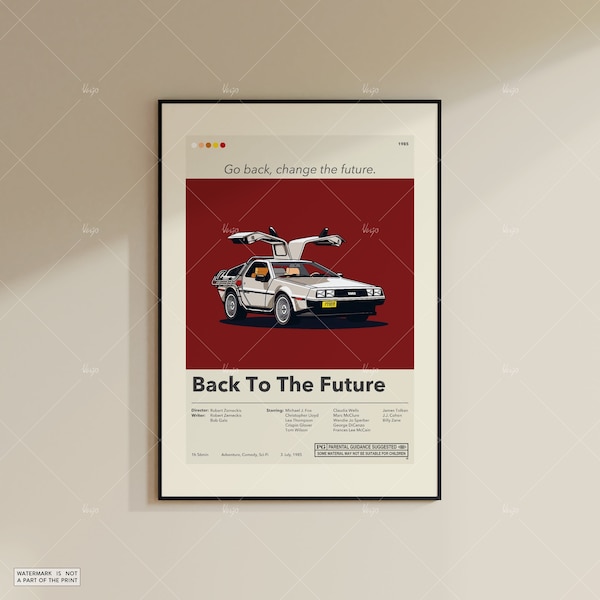 Back To The Future Poster | Robert Zemeckis | Minimalist Movie Poster | Custom Movie Posters | Wall Art Print | Home Decor