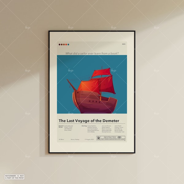 The Last Voyage of the Demeter Poster | André Øvredal | Minimalist Movie Poster | Custom Movie Posters | Wall Art Print | Home Decor