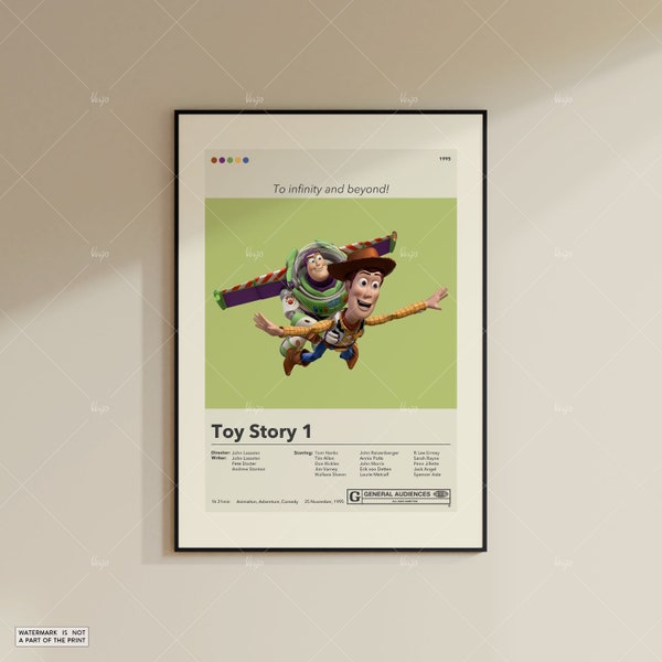 Toy Story Poster | John Lasseter | Minimalist Movie Poster | Custom Movie Posters | Wall Art Print | Home Decor