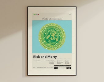 Rick and Morty Poster | Dan Harmon | Minimalist Movie Poster | Custom Movie Posters | Wall Art Print | Home Decor | Custom Poster |Tv Series