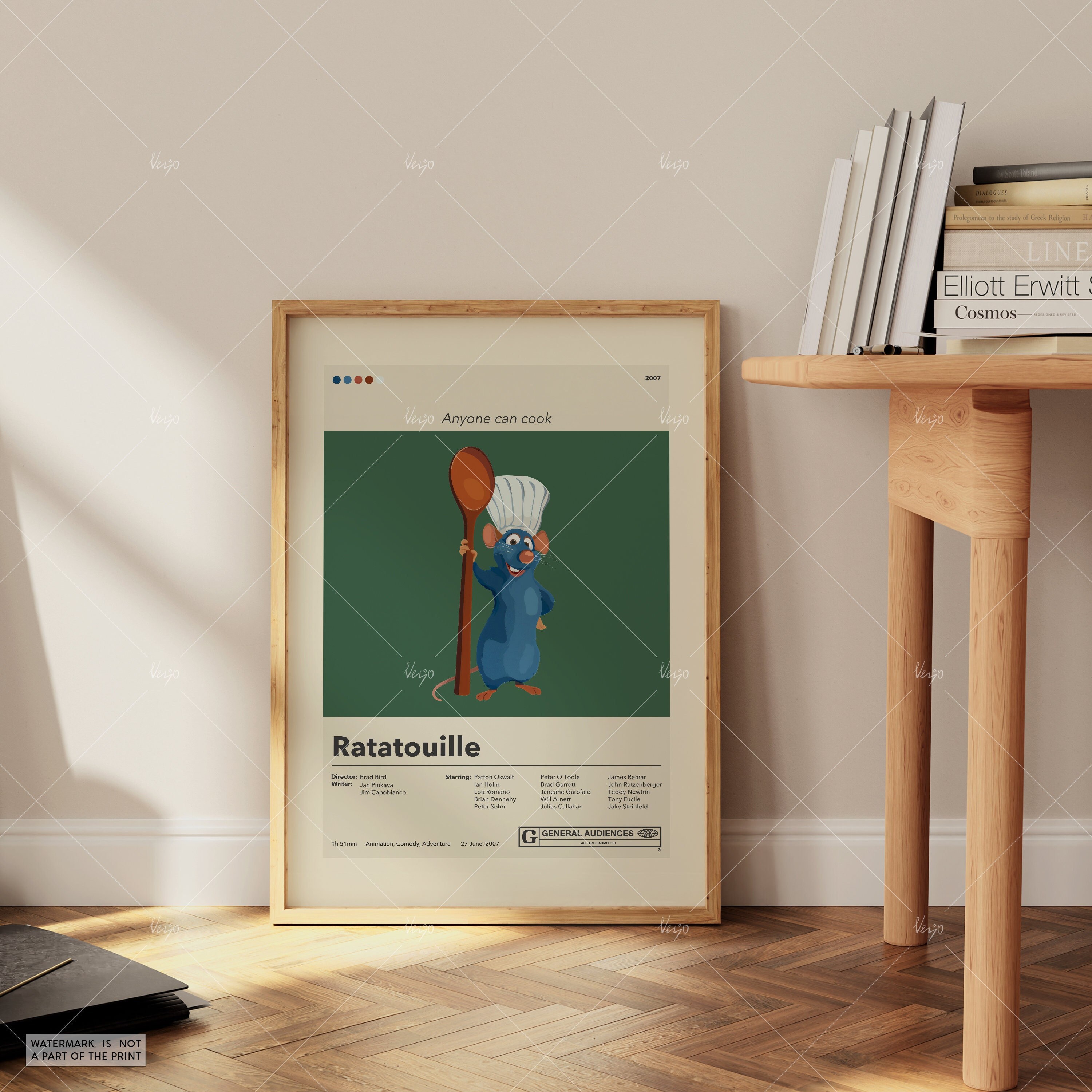 Ratatouille Poster Brad Bird Minimalist Movie Poster Custom Movie ...
