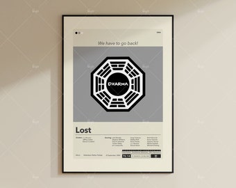 Lost Poster | J.J. Abrams | Minimalist Movie Poster | Custom Movie Posters | Wall Art Print | Home Decor
