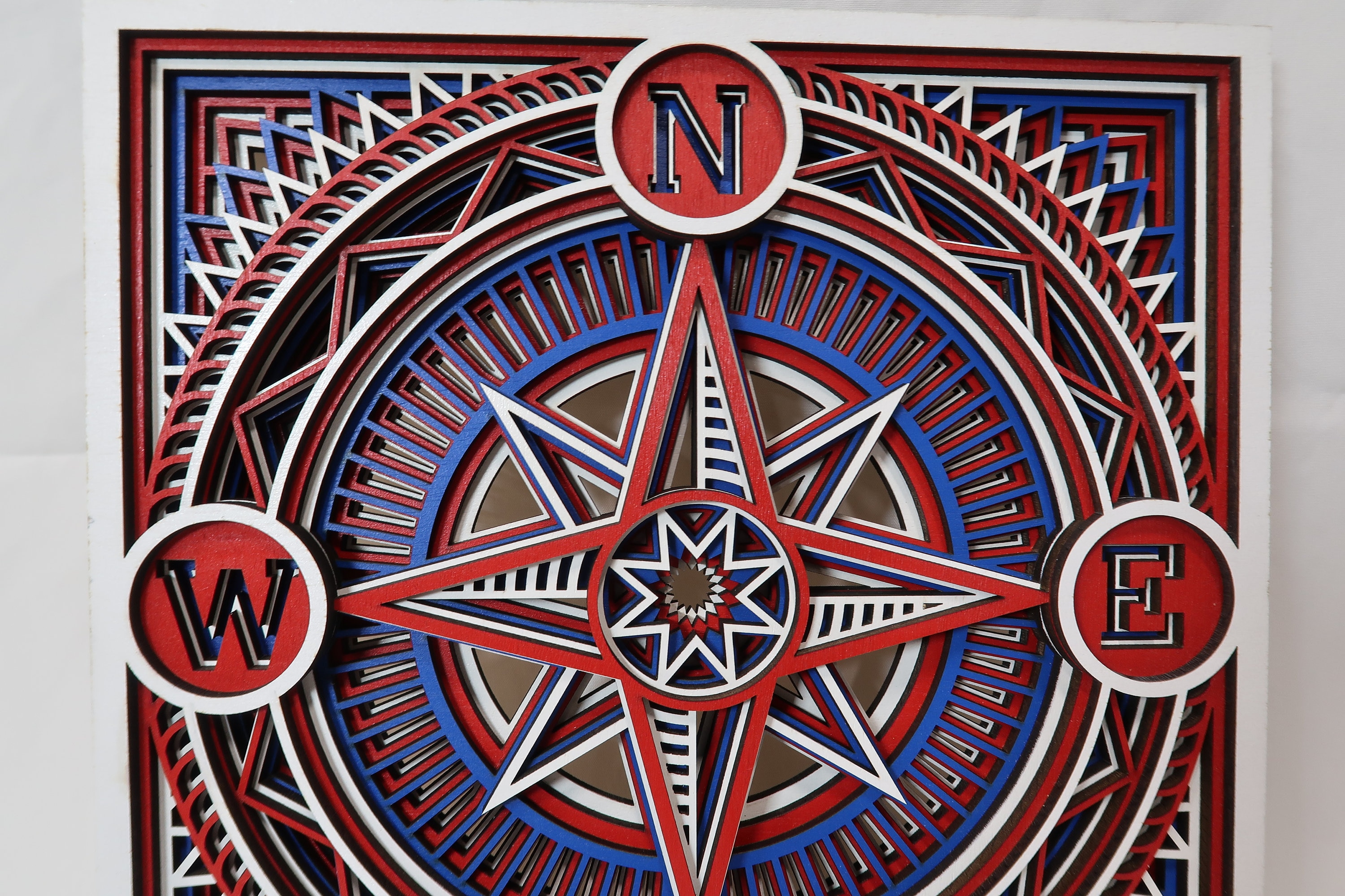 Mandala Using Compass Compass Rose Mandala Color Pattern: Patriot, Compass Art, Layered Art ...