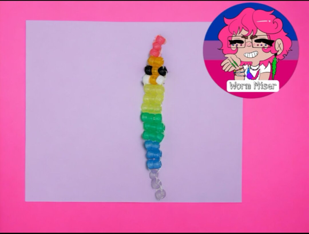 Glow In The Dark Kandi Worm On A String Etsy Glow In The Dark Kandi Worm On A String Etsy