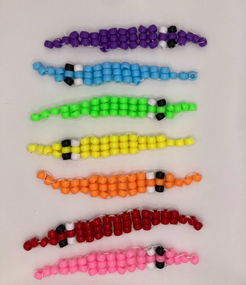 Kandi Worm on a String Beaded Earrings Etsy