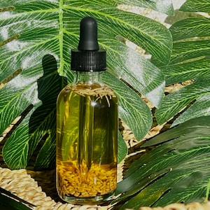 Olio extra forte per la crescita dei capelli al fieno greco, rosmarino e menta/ Olio rinforzante per capelli/ Olio per capelli/ Biologico/ Tutto naturale/ Tutti i tipi di capelli