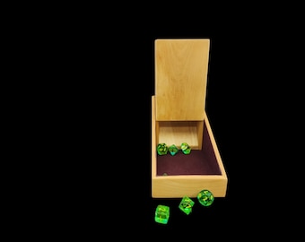 Alder wood dice tower & dice vault