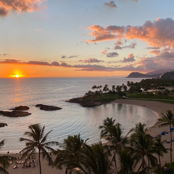 Oahu Ko Olina Lagoon Sunset Digital Print