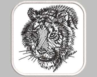 Geborduurd strijkpatch TIJGER