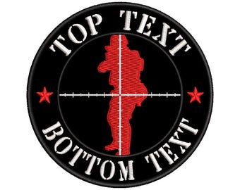 Aanpasbare Airsoft/Paintball thermoklevende geborduurde patch.