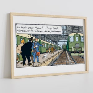 The Train to Nyon, Tintin, poster, wall decoration image 1