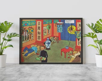 The Blue Lotus, Tintin Poster