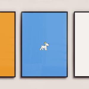 Nevado Descarga Digital 3 colores - para Impresión - Arte de pared / Póster / Tintín / Cartel cómico / Nevado - Versión 2